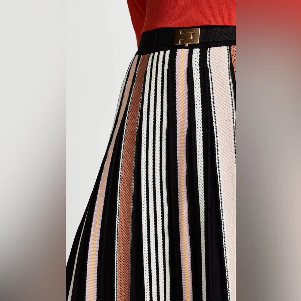 NWT Tory Burch Striped Knit Midi Skirt